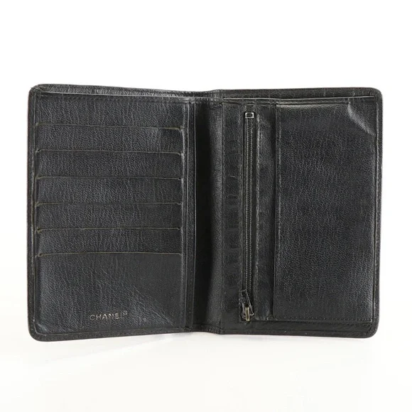 Chanel Bifold Wallet in Black Lambskin Leather